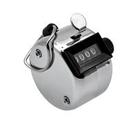 Bailinks Contador de clic, contador de mano de metal, contador de vueltas de 4 dígitos, clicker manual para golf, deportes, eventos escolares