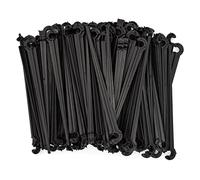 Bailinks Soporte para manguera de tubo en forma de C, 100 piezas de tubos de riego de color negro, sistema de riego, herramientas para sostener tubos de riego por goteo de 4/7 mm en el jardín