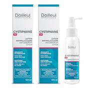 Bailleul | CYSTIPHANE DS | Loción Anticaspa Intensiva | Película intensa y persistente | Reduce el enrojecimiento, alivia la picazón | Lote de 2 x 100 ml