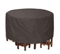 BAILR Cubierta para Muebles de Jardín Redonda 150×109cm, Funda Protectoras Muebles Jardin, Funda Mesa Jardin Impermeable, Anti-UV Protección Cubierta de Muebles de Mesas 420D Oxford