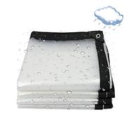 BAILR Lona Impermeable Transparente 3×5m/10ft×16ft, Lona de protección Universal PE a Prueba de Lluvia Resistente al Agua Lona Impermeable con Ojales y Lonas