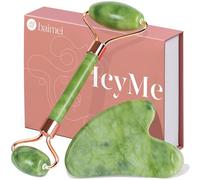 BAIMEI Gua Sha y Rodillo De Jade Roller, Guasha masajeador facial Calma yRelaja la Piel,Regalo para el cuidado de la piel,Regalos Para Mujeres