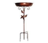 Bain d'oiseaux vintage, mangeoire à eau extérieure, bol de bain d'oiseaux avec design décoratif, accessoire d'étang de jardin, ornement de patio avec look classique, décoration d'observation des oisea