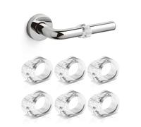 BAIPOK Juego de 6 topes de puerta transparentes, muy elásticos, protección para paredes y muebles, 18 mm