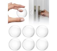 BAIPOK Tope de Puerta Para Pared - Juego de 6 Topes Transparentes de 40 mm de Diámetro, Topes de Goma Autoadhesivos, para Topes de Picaporte de Puerta, Protección de Pared