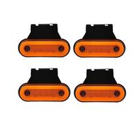 Baiqimv Luz Marcadora Lateral 10 Uds/4 Uds 12V-24V Luz De Posición Lateral Luces Reflectoras Luces De Liquidación Para DAF Para Remolque Camión Furgoneta(4Pcs amber A)