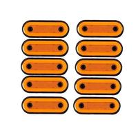 Baiqimv Luz Marcadora Lateral 10 Uds/4 Uds 12V-24V Luz De Posición Lateral Luces Reflectoras Luces De Liquidación Para DAF Para Remolque Camión Furgoneta(10Pcs amber B)