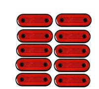 Baiqimv Luz Marcadora Lateral 10 Uds/4 Uds 12V-24V Luz De Posición Lateral Luces Reflectoras Luces De Liquidación Para DAF Para Remolque Camión Furgoneta(10Pcs Red B)