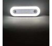 Baiqimv Luz Marcadora Lateral 10 Uds/5 Uds 12V 24V Luz De Posición Lateral De Camión Luces De Remolque Reflector Luces De Liquidación De Furgoneta Para Scania(10 Pieces,Blanco)