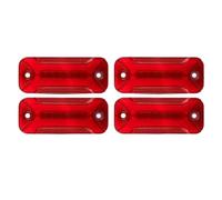 Baiqimv Luz Marcadora Lateral Luz Posición Lateral Para Camión Halo Cuadrado Lámpara Liquidación Señales Giro Parada Trasera Roja Amarilla Para Remolque Para Tractor Autobús(4pcs Red)