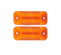 Baiqimv Luz Marcadora Lateral Para Remolque Para Tractor Autobús Luz Posición Lateral Camión Halo Cuadrado Luz Roja Amarilla Intermitentes Parada Trasera Lámpara Liquidación(2pcs Yellow)