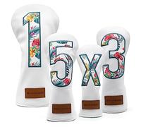 BAIRBRE Fundas para Palos de Golf, Cubiertas de Conductor de Madera de Fairway, Cubierta híbrida de Cuero para mazo de Putter, Fundas de Cabeza de Golf para la mayoría de Marcas