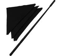 BAIRONG - Barra de limpieza de flauta con 3 hisopos de limpieza, kit de limpieza de flautas, paño de pulido de flautas, color negro