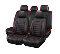 bairuibin Fundas para Asientos de Coche Set Completo para Kia Stonic (YB CUV 2017-2025 2026), Protector de Asientos en Piel Sintética, Cubierta Transpirable con Bolsillos y Airbag,Black and Red