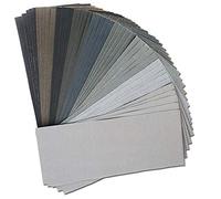 BAISDY - Hojas de Lijas de Carrocero para Pulir Automoción, Lijado de Metal, Acabado de Madera, 45 Unidades, Papel de Lija en Seco Húmedo, 400/600/800/1000/1200/1500/2000/2500/3000 Grano Surtido