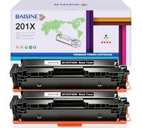 BAISINE 201 cartuchos de tóner negros compatibles con tóner HP 201X CF400X | Compatible con impresoras HP Color LaserJet Pro M252dw M252n, Color LaserJet Pro MFP M277dw M277n M274n M277c6