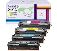 BAISINE 219A Tóner con Chip Compatible con HP 219A W2190A para HP Color LaserJet Pro MFP 3302FDWG 3302SDWG 3302FDNG 3302FDW 3302SDW 3302FDN 3202DW 3202DN (4 Unidades, Negro Cian Magenta Amarillo)