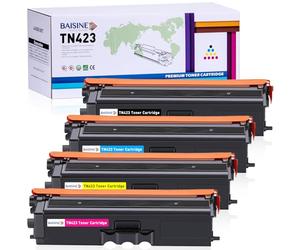 BAISINE TN423 TN-423 Compatible para Brother TN423 TN421 Toner para Brother MFC-L8690CDW DCP-L8410CDW HL-L8260CDW MFC-L8900CDW MFC-L9570CDW HL-L8360CDW, TN-423BK TN-423C TN-423M TN-423Y