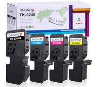 BAISINE - Tóner Cartuchos Impresora compatible con Kyocera TK-5240 TK-5240K TK-5240C TK-5240Y TK-5240M para ECOSYS M5526cdn M5526cdw P5026cdn P5026cdw (4 unidades, negro, cian, amarillo y magenta)
