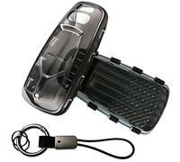 Baisirui Funda para Llave de Coche, Compatible con Audi A6L A1 A7 A3 Q3 A4L Q5 Q7 TTS TT, Funda de TPU para Llave con Llavero, Negro Transparente,Funda para Auto