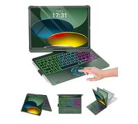 Baisla Funda con teclado para iPad A16 11ª/10ª/Air 11, rotación de 360 | Para iPad Air 11 (M4/M3/M2), Air 5th/4th, Pro 11, protección de carcasa dura, trackpad multitáctil, 7 modos