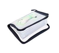 Bait Bag - 20*15CM Fish Bait Compartment Storage Bag | 10-Page Pvc Ring-Binder Clear Lure Storage | Fishing Baits Cover For Tackle Saltwater Freshwater Lake River Pond Beach Shore Boat Sports Outdoors