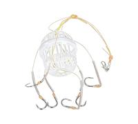 Bait Cage with 6 Hooks - Heavy-Duty Fishing Basket, Crab Bait Cage Feeder with 6 Strong Carbon Steel Hooks | Heavy-Duty Fishing Tackle for Crabbing, Catfish, Carp and Saltwater or Freshwater Use