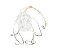 Bait Cage with 6 Hooks - Heavy-Duty Fishing Basket, Crab Bait Cage Feeder with 6 Strong Carbon Steel Hooks | Heavy-Duty Fishing Tackle for Crabbing, Catfish, Carp and Saltwater or Freshwater Use