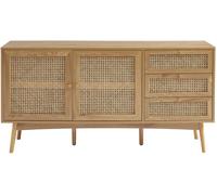 Baita Aparador con efecto roble y caña de ratán 150cm