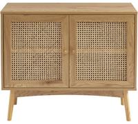 Baita Aparador con efecto roble y caña de ratán 90cm