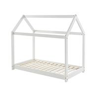 BAÏTA Cama Infantil cabaña Tiny Pino Blanco 70x140 somier Incluido
