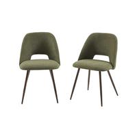 BAÏTA Elisabeth - Juego de 2 sillas de Tela, Color Verde