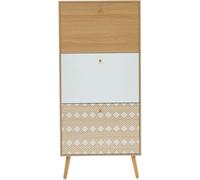 Baita MUEBLE zapatero con diseño y efecto roble 60cm