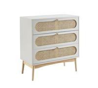 BAÏTA SIXTINE - Cómoda con 3 cajones, Color Gris Perla, Color Gris