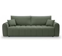 Baita Sofá de 3 plazas, tejido rizo verde caqui