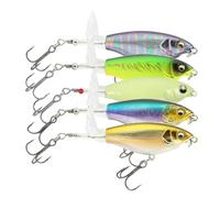 Baits Hard Baits for Bass, Bass Fishing Hard Lures, Realistic Fishing Swimbaits | Realistic Fish Luring Tools, 5 Pieces Saltwater Angling Baits for Pond River