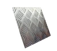 BAIWANLIN Aluminio Chapa Estriada Placa Estampada gofrada estriada Garaje Antideslizante Espesor2.5mm,400mm*400mm(1pcs)