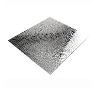 BAIWANLIN Aluminio Chapa patrón de Frijol círculo Martillo Placa gofrada Espejo Decorar 5pcs Espesor0.3mm-1mm/100mm×100mm,1mm*100mm*100mm*5pcs