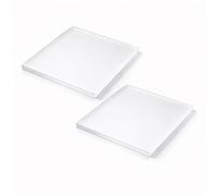 BAIWANLIN Lámina acrílica Esmerilado Transparente Láminas2mm Placa de plástico for Crafts Photo Frames Painting DIY2pcs,150 * 150mm