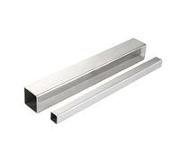 BAIWANLIN Tubo rectángulo de Acero Inoxidable 304 Tubo rectángulo metalico Marco Acero 40mm-80mmlargo Lado 500mmLongitud 2piezas,45mm*75mm*3mm