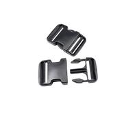 BAIWOAK 2 pulgadas (51 mm) hebillas de liberación lateral rápida ajustables dobles, 2 pulgadas (51 mm) de ancho, paquete de 2 clips de plástico de grado militar extra gruesos, broches de presión