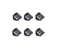 BAIWOAK Bloqueo deslizante de escalera de 20 mm, 25 mm, 32 mm, 38 mm, 50 mm, hebilla deslizante de escalera de plástico ajustable para mochila, cincha, correas, bolsas, Negro
