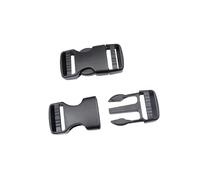 BAIWOAK Hebilla de liberación lateral de 15 mm/20 mm/25 mm/32 mm/38 mm/50 mm, hebilla de plástico a presión, hebilla de repuesto para correa, Negro, 25mm-2Sets