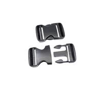 BAIWOAK Hebilla de liberación lateral de 15 mm/20 mm/25 mm/32 mm/38 mm/50 mm, hebilla de plástico con cierre a presión, hebilla de repuesto para mochila, Negro, 50mm-2Sets