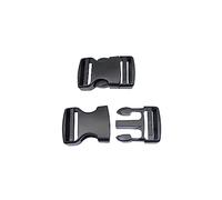 BAIWOAK Hebilla de liberación lateral de 15 mm/20 mm/25 mm/32 mm/38 mm/50 mm, hebilla de plástico con cierre a presión, hebilla de repuesto para mochila, Negro, 38mm-2Sets