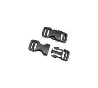 BAIWOAK Hebilla de liberación lateral de 15 mm, hebilla de plástico resistente, broches de presión, hebillas de repuesto para correa de 15 mm (2 juegos), Negro