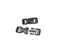 BAIWOAK Hebillas de liberación lateral de 20 mm de plástico resistente, hebilla de repuesto para correa de 20 mm (2 juegos), Negro, Taille unique