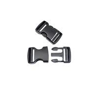 BAIWOAK Hebillas de liberación lateral rápida de 1.5 pulgadas de ancho, 2 unidades dobles ajustables sin clips de costura, repuesto de plástico resistente para correas de nailon,