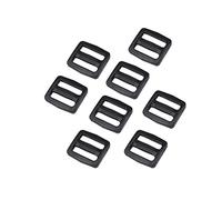 BAIWOAK Tri deslizamiento deslizante, plástico fuerte Tri Glide Slides ajustable hebilla deslizante correa deslizadores ajustadores para mochila correa de cinturón, Negro