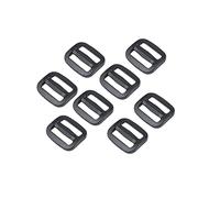 BAIWOAK Tri deslizamiento deslizante, plástico fuerte Tri Glide Slides ajustable hebilla deslizante correa deslizadores ajustadores para mochila correa de cinturón, Negro